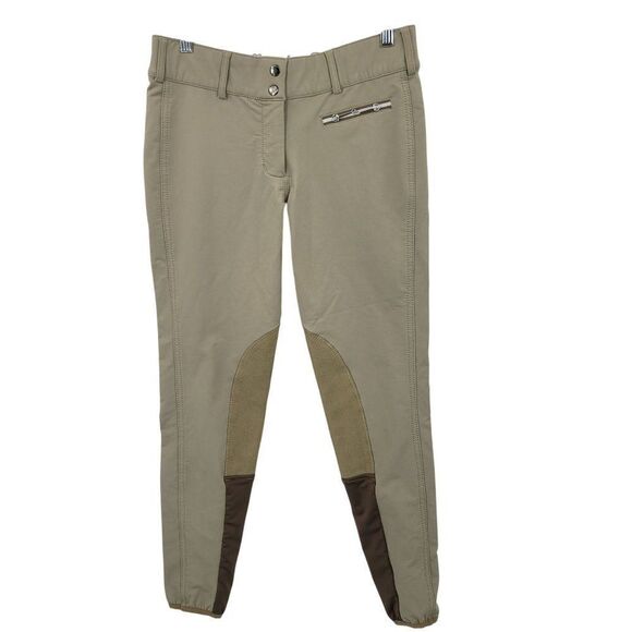 Goode Rider Womens Tan Breeches Knee Patch Equestrian Riding Pants Sz 30R - Picture 14 of 14